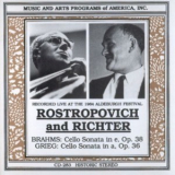 Mstislav Rostropovich & Sviatoslav Richter - Brams: Sonota For Cello And Piano No. 1, Op. 38; Grieg: Sonota For Cello And Piano, Op. 36 '1988