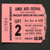 Weather Report - 1973-09-02, Lenox Music Inn, Lenox, MA '1973