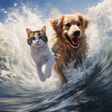 Ocean Waves Sleep - Harmonic Waves with Four-Legged Oceanic Friends '2023